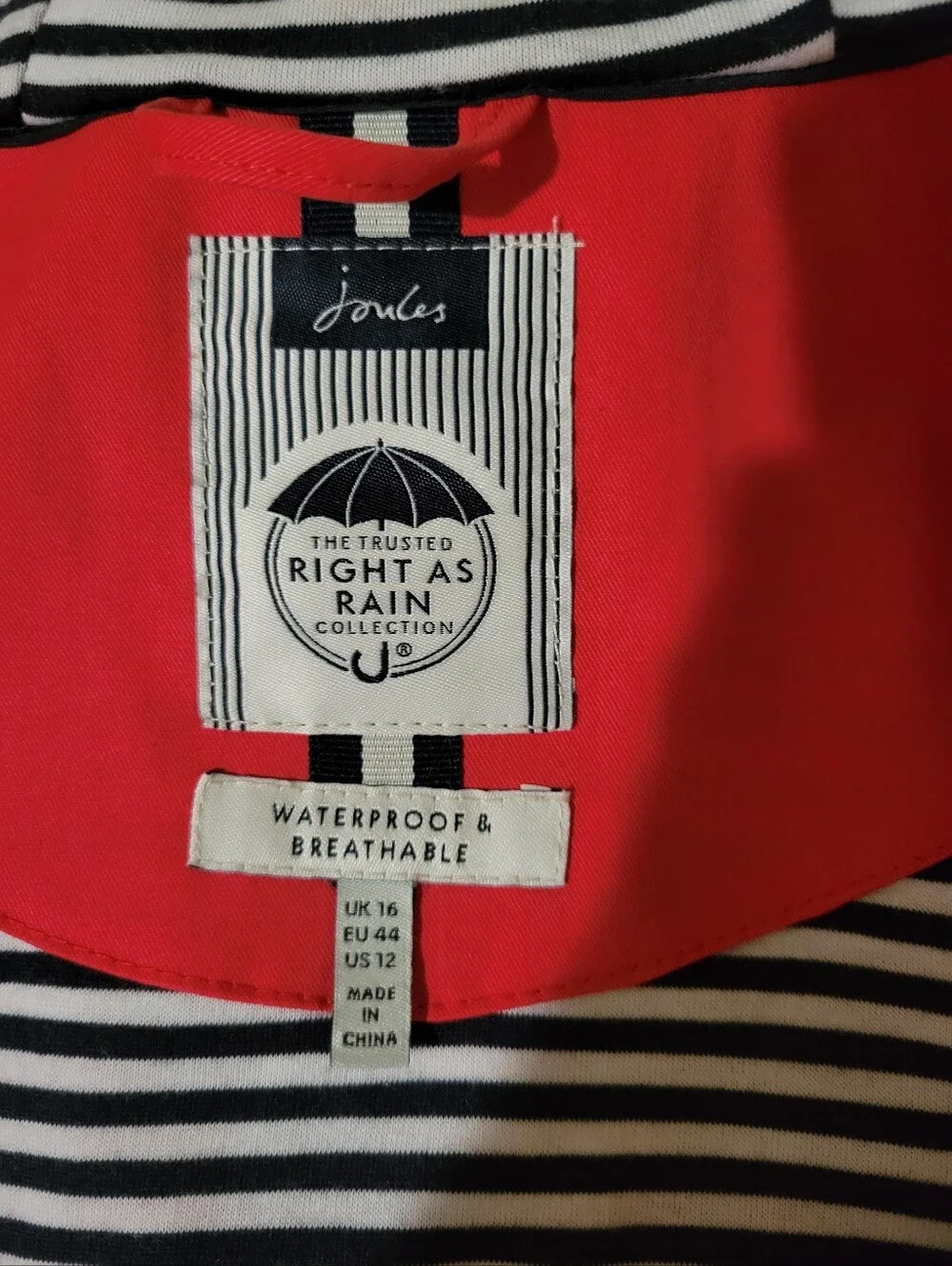 Joules Coral Hooded Trench Coat
